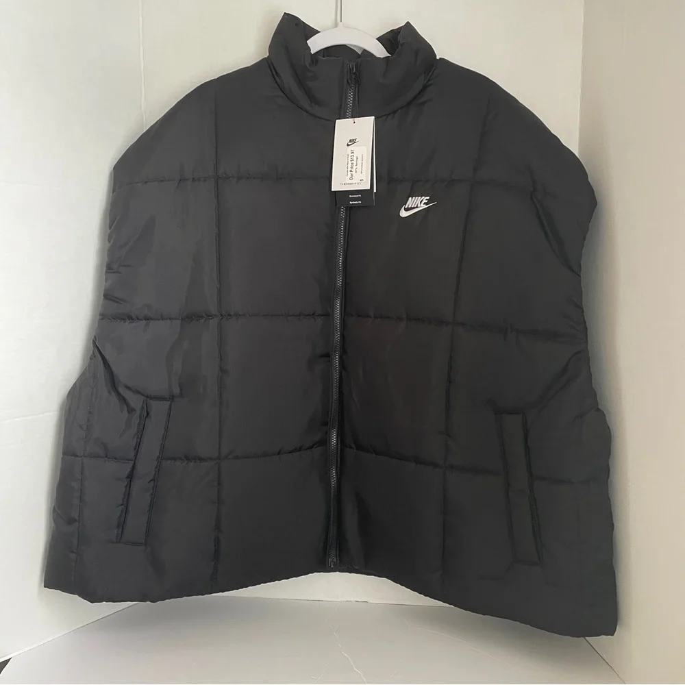 NWT Womens XXL Black Oversized Sportswear Classic Therma-FIT Vest - Picture 9 of 9